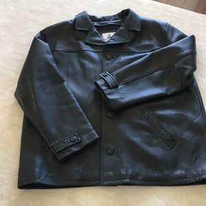 ⬇️💲Men’s Size 3XLT Leather Coat Exc. Condition